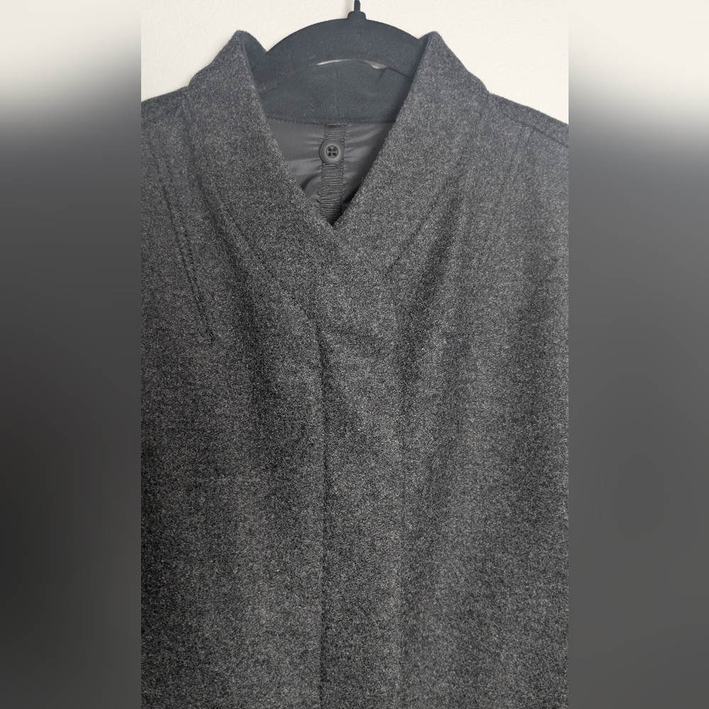 Lululemon Womens Dark Grey Charcoal Fall Wool Jacket Coat Size 4 Like New Preppy - Picture 5 of 10